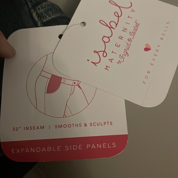 Under Belly Bootcut Maternity Jeans Isabel Maternity Ingrid & Isabel Dark Wash - Picture 7 of 8